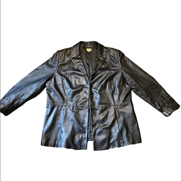 Caslon Genuine Leather Jacket size 2X - Picture 2 of 6